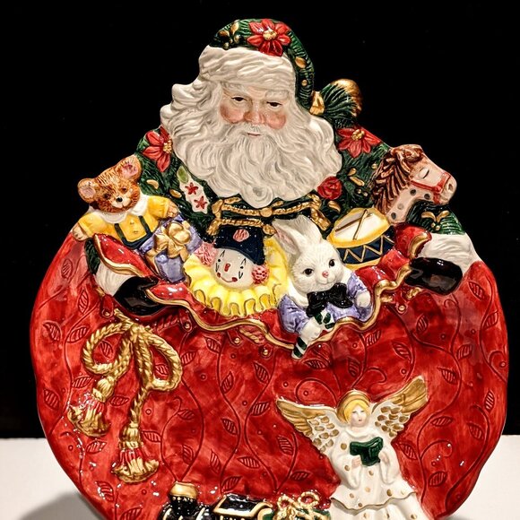 Fitz and Floyd “Santa’s Bag” Decorative Plate - 1995 - Picture 1 of 5